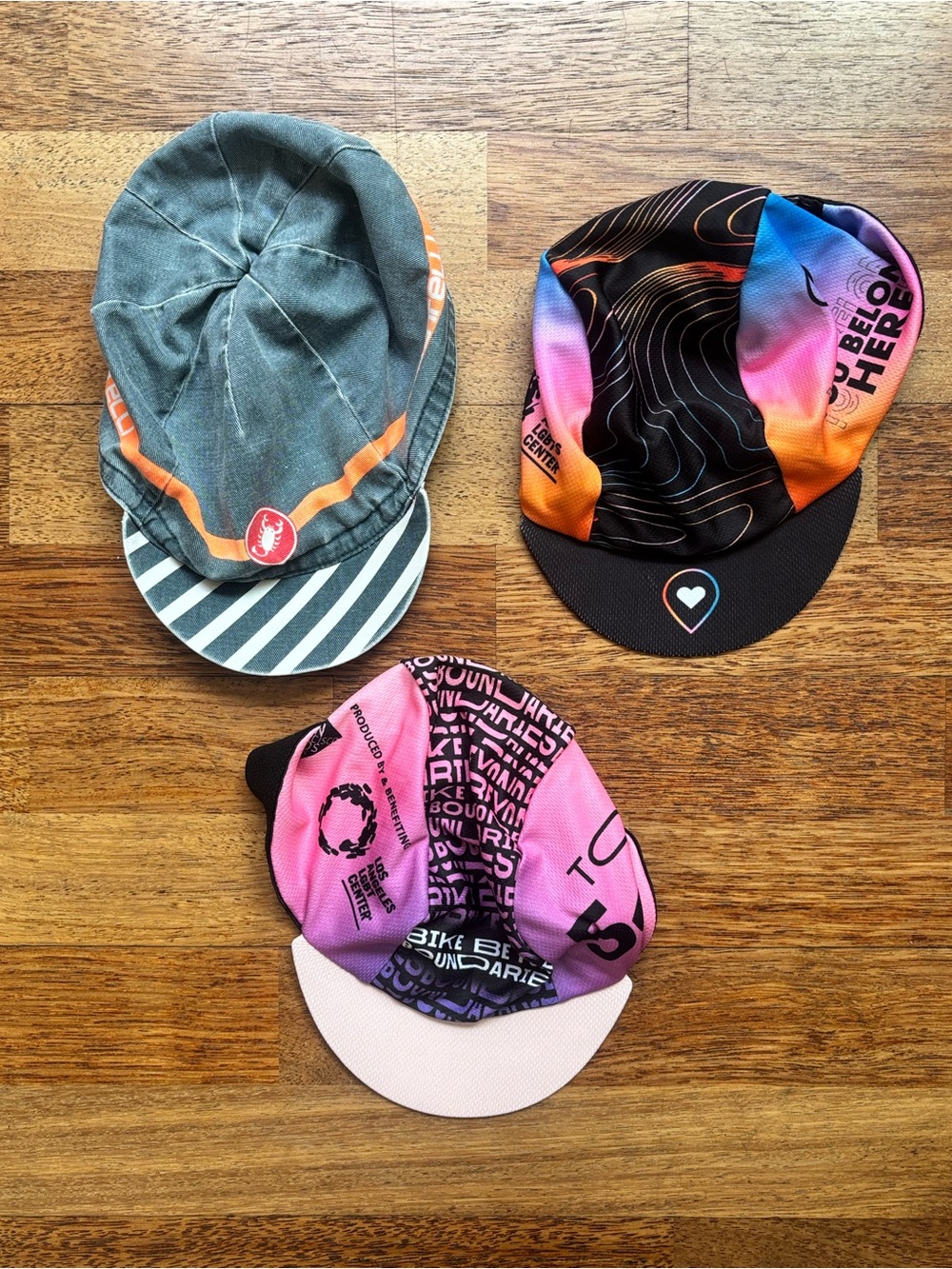 🚴 3 Cycling Caps – set of 3